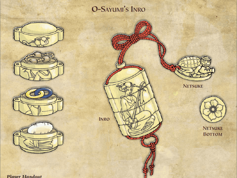 The carved inro that held the key to O-Sayumi's fate