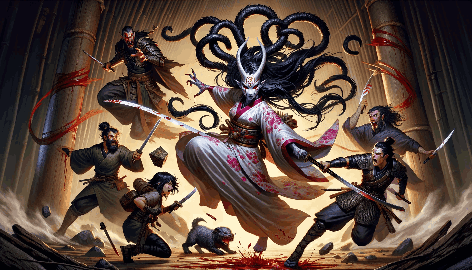 The Demon Assassin with her porcelain mask