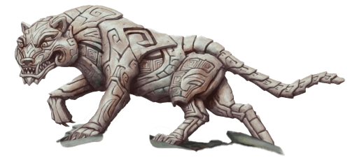 Taotieh guardian creatures at the rice granaries